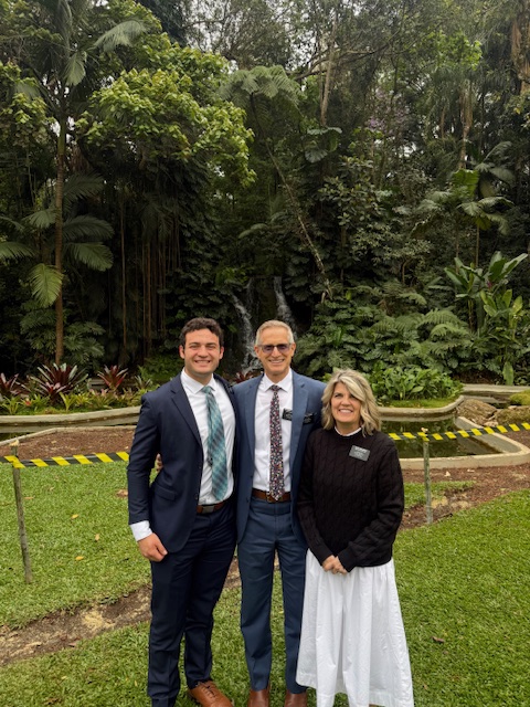 President and Sister Broadbent with Elder Michael Wood